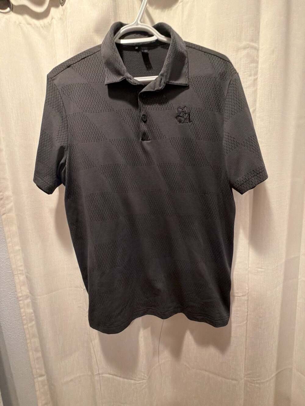 Adidas Ultimate365 Textured Mesh Print Performance Golf Polo Shirt